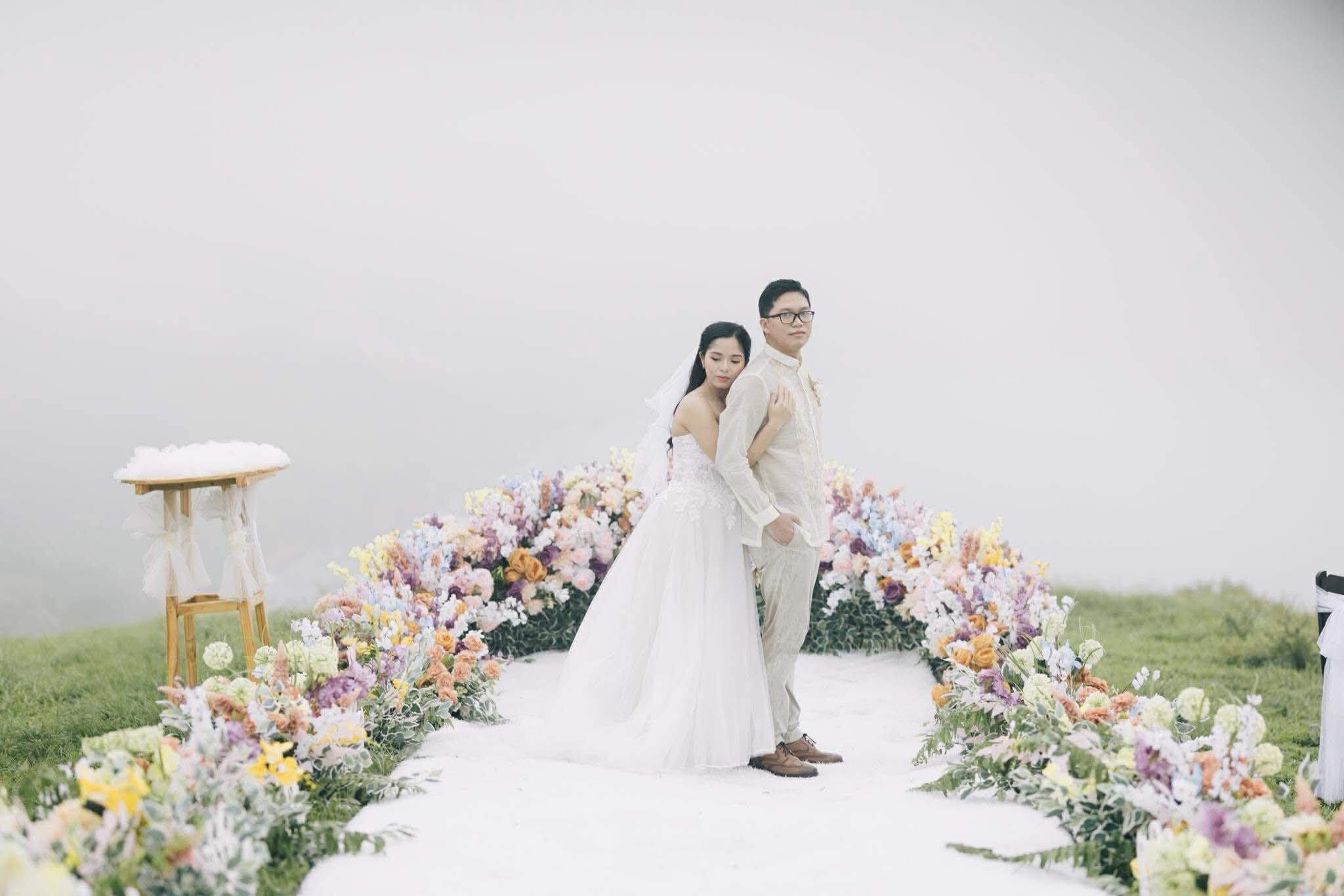Wedding ceremony aisle setup in Batanes
